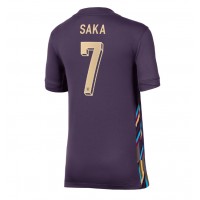 Maglia Calcio Inghilterra Bukayo Saka #7 Seconda Divisa Donna Europei 2024 Manica Corta